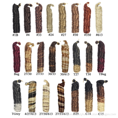 Custom Color Extensions Crochet for African Hair Ombre Braids Easy Jumbo Pre Stretched French Curls Synthetic Braiding Hair